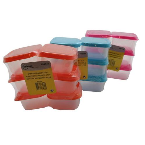 Benson Vierkante opbergdoosjes - transparant - 6 x 6 x 4..., Huis en Inrichting, Keuken | Keukenbenodigdheden, Nieuw, Ophalen of Verzenden