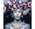 Wandfoto Flower Art Lady 80x80 cm | Kare design, Nieuw, Ophalen of Verzenden