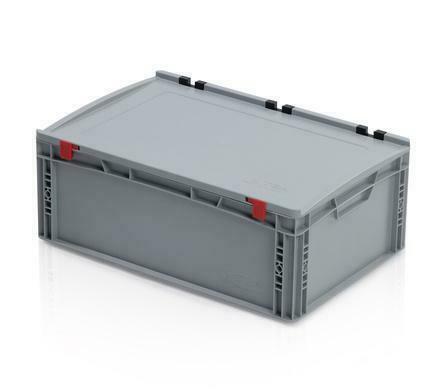 Kratten geïntegreerde deksel  Stapelbak Eurobox 60x40x23.5cm, Doe-het-zelf en Verbouw, Kratten en Dozen, 50 tot 75 cm, Nieuw, Krat