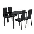 Diningset / Eetkamerset Dalya - Eettafel &amp; 4 Eetkamerstoelen, Nieuw, Vier, Modern, Ophalen of Verzenden