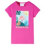 vidaXL Kindershirt 104 donkerroze, Verzenden, Nieuw