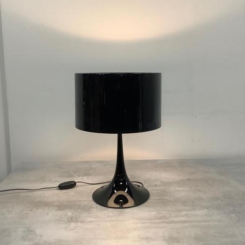 Flos Spun Light T1 tafellamp, zwart - Gratis Bezorging, Huis en Inrichting, Lampen | Tafellampen, Gebruikt, Metaal, Ophalen of Verzenden