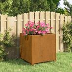 vidaXL Plantenbak met poten roestig 42x40x43 cm cortenstaal, Tuin en Terras, Verzenden, Minder dan 60 cm, Nieuw, Metaal