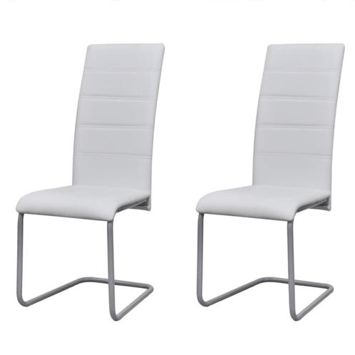 2 Witte Eetkamerstoelen - Retourdeal - Comfortabel & Goed..., Huis en Inrichting, Stoelen, Twee, Wit, Nieuw, Ophalen of Verzenden
