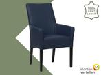 Leren eetkamerstoel Just met armleuning - Toledo Kobalt, Huis en Inrichting, Stoelen, Overige kleuren, Bohemian, Eigentijds, Klassiek, Retro, Romantisch, Scandinavisch