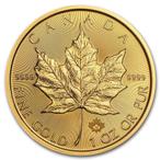 Gouden Maple Leaf 1 oz (diverse jaren) (2.5% boven spot), Postzegels en Munten, Munten | Amerika, Goud, Losse munt, Verzenden