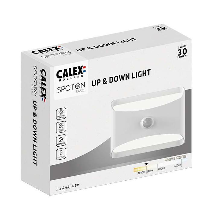 Calex Wandlamp Up & Down Sensor Light op Batterij, Huis en Inrichting, Lampen | Wandlampen, Ophalen of Verzenden