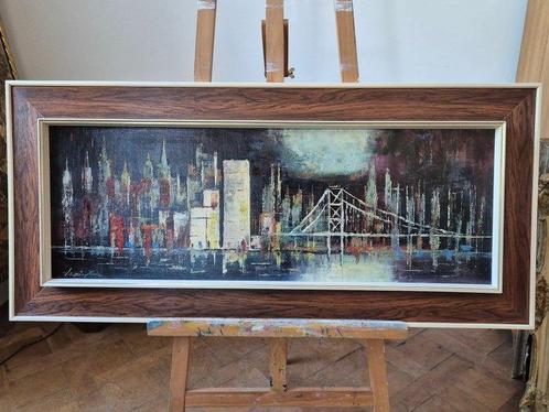Europese school (XX) - Stadtansicht New York, Antiek en Kunst, Kunst | Schilderijen | Klassiek