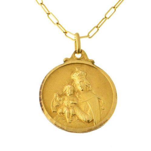Ketting met hanger - 18 karaat Geel goud, Sieraden, Tassen en Uiterlijk, Antieke sieraden
