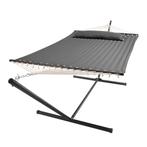 Hangmat Cata - Antraciet - Incl. Onderstel & Kussen, Tuin en Terras, Hangmatten, Verzenden, Nieuw