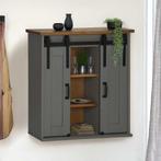 vidaXL Hangkast HALDEN 2 schuifdeuren 75x22,5x70 cm, Huis en Inrichting, Keuken | Keukenelementen, Verzenden, Nieuw, Grijs
