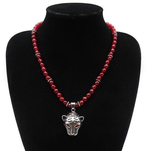 Rubis - Boeddhistische beschermende ketting - Luipaard,, Antiek en Kunst, Antiek | Boeken en Bijbels