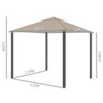 TRUUSK Tuinpaviljoen Paviljoen Ca. 3 X 3 M Dubbeldak Partyte, Verzenden, Nieuw