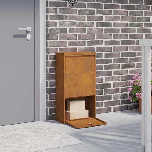vidaXL Pakket inwerp box met opslag Bruin 44 x 22 x 82 cm, Tuin en Terras, Brievenbussen, Nieuw, Verzenden