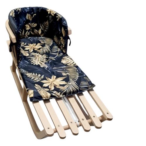 Kussen voor op de slee - waterdicht - bladeren patroon zwart, Tuin en Terras, Tuinmeubel-accessoires, Nieuw, Ophalen of Verzenden