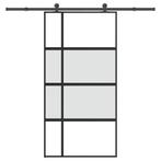 vidaXL Schuifdeur met beslag 102,5x205 cm gehard glas en, Doe-het-zelf en Verbouw, Deuren en Horren, Verzenden, Nieuw