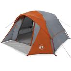 Grijze/Oranje 4P Tent | Retourdeal | Comfort & Gemak, Caravans en Kamperen, Tenten, Ophalen of Verzenden, Nieuw, Tot en met 4