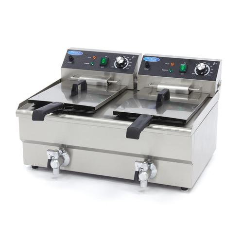 Frituurpan - 2x 13 L - 2 Manden - met Tapkraan - Refurbished, Zakelijke goederen, Horeca | Keukenapparatuur, Nieuw in verpakking