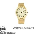 Houten horloge: Numbers Big (WATZZ 12), Verzenden, Nieuw