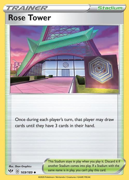 Rose Tower 169/189 Darkness Ablaze, Hobby en Vrije tijd, Verzamelkaartspellen | Pokémon, Losse kaart, Nieuw, Foil, Ophalen of Verzenden