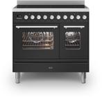 Ilve PDI096WE3/MG fornuis inductie mat grafiet - 90 cm. bree, Verzenden, 60 cm of meer, Nieuw, Energieklasse A of zuiniger