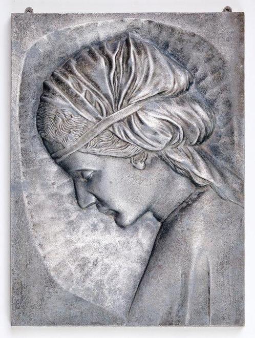 Reliëf, Jugendstil Relief-Bildplatte - 27.5 cm -, Antiek en Kunst, Kunst | Designobjecten
