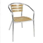 Gastronoble Bolero aluminium en essenhouten stoelen met