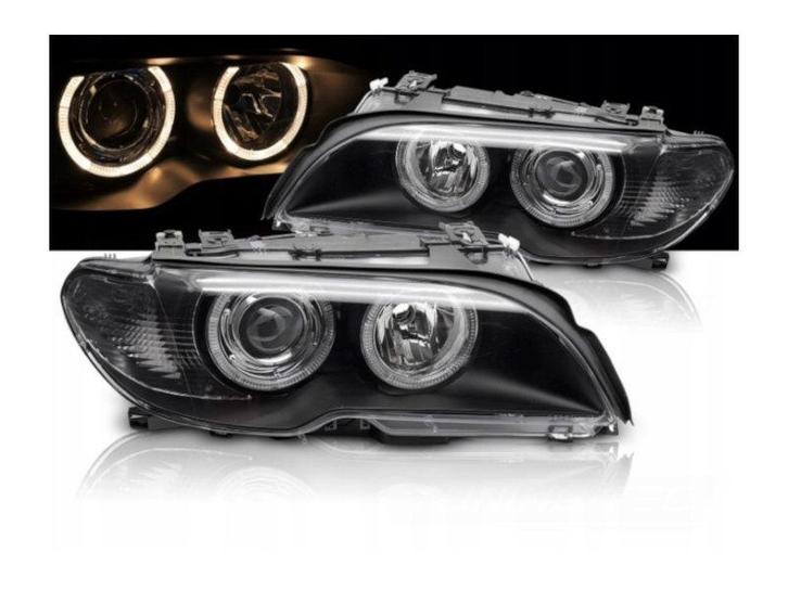 Xenon koplampen Angel Eyes Black BMW E46, Auto-onderdelen, Verlichting, Gebruikt, BMW, Verzenden