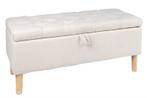 Chesterfield borstbank CASTLE 100cm beige bank landelijke, Ophalen of Verzenden, Nieuw