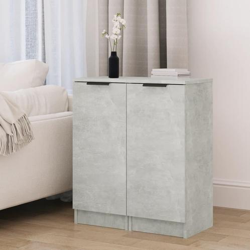 vidaXL Dressoirs 2 st 30x30x70 cm bewerkt hout betongrijs, Huis en Inrichting, Kasten | Dressoirs, 25 tot 50 cm, Nieuw, Minder dan 50 cm