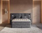 Opbergboxspring Cresta XL Antraciet incl. 2 nachtkastjes, Verzenden, Nieuw, Overige kleuren, Modern
