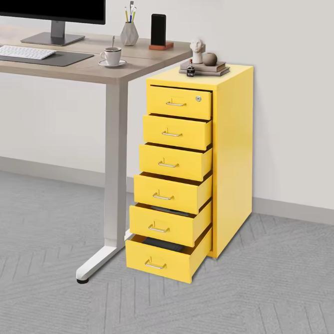 6-laags metalen archiefkast met slot en wielen voor kantoor, Huis en Inrichting, Kasten | Overige, Nieuw, Verzenden