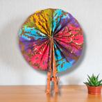 Afrikaanse handwaaier - Ankara print waaier - Bobo - Multi c, Huis en Inrichting, Woonaccessoires | Wanddecoraties, Ophalen of Verzenden