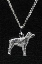 Zilveren Breton epagneul ketting hanger - groot, Verzenden, Nieuw
