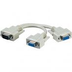 VGA splitter | Goobay | 0.15 meter (Verguld, Full HD), Verzenden, Nieuw