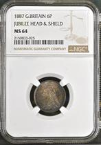 Verenigd Koninkrijk. Victoria. 6 Pence 1887, Withdrawn Type