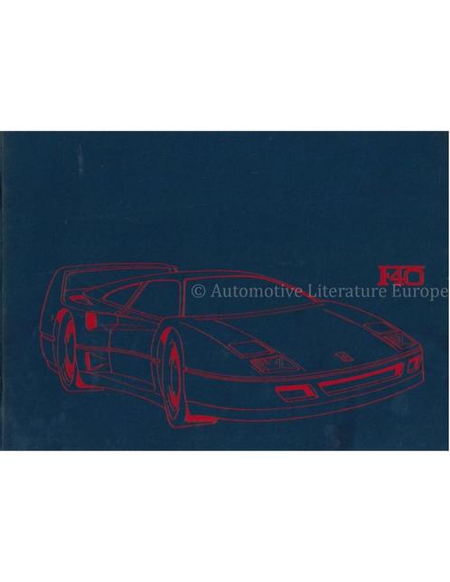 1987 FERRARI F40 PERSMAP FRANS 475/87, Boeken, Auto's | Folders en Tijdschriften, Ferrari