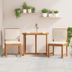 vidaXL Tuinstoelen 2 st zonder armleuningen met kussens, Verzenden, Nieuw, Tuinset