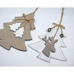 Hanger hout boom wit met eland handgemaakt 11,5x0,5x15 cm, Ophalen of Verzenden, Nieuw