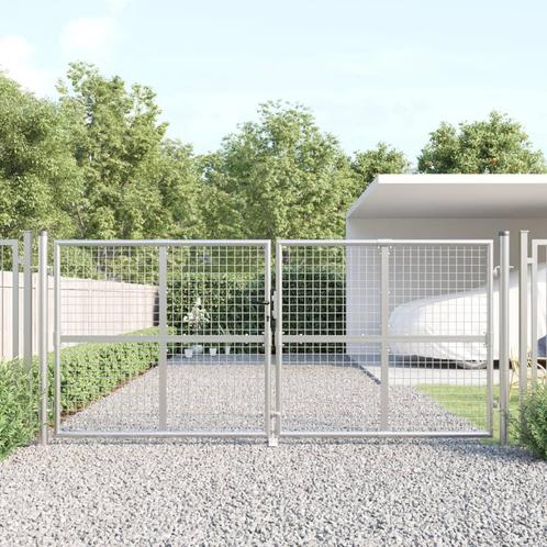 vidaXL Poort draadgaas 300x175 cm staal zilverkleurig, Tuin en Terras, Tuinpoorten, Nieuw, Verzenden