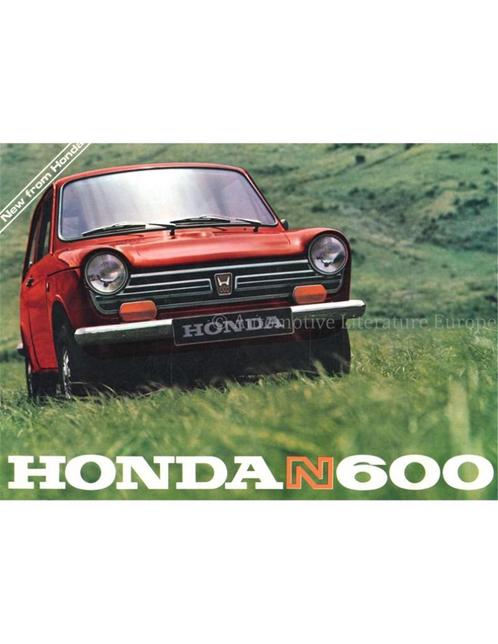 1967 HONDA N600 BROCHURE ENGELS, Boeken, Auto's | Folders en Tijdschriften, Honda