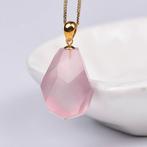 Halsketting met hanger - rozenkwarts - ALGT-gecertificeerd -