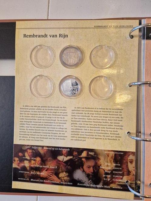 Nederland. Zilveren penningen en Postzegels Rembrandt van, Postzegels en Munten, Munten | Europa | Niet-Euromunten