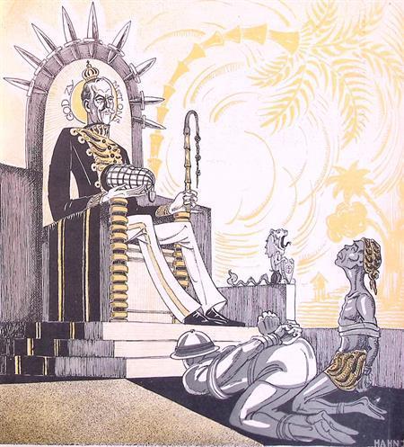 Regering in de koloniën op spotprent (lijst optie, Lithos), Antiek en Kunst, Kunst | Litho's en Zeefdrukken, Verzenden