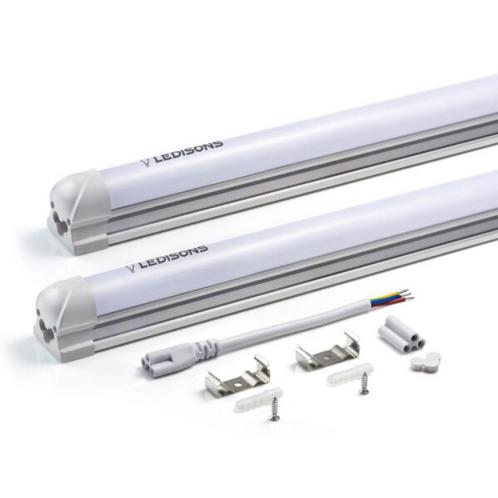 Ledisons 2x LED-tl-armatuur t8 Linear Basic 90 cm warm-wit, Huis en Inrichting, Lampen | Overige