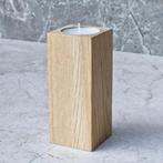 HOCHO Eikenhouten Waxinelichthouder - 50x50x120mm – Stijl., Ophalen of Verzenden, Nieuw