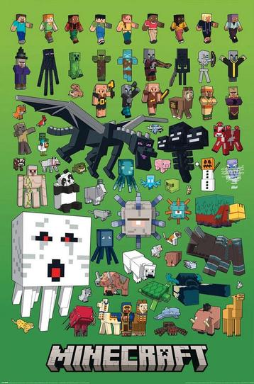 Poster Minecraft Character Montage 61x91,5cm beschikbaar voor biedingen