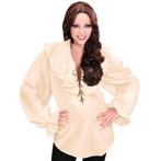 Beige Blouse Dames Piraten/Renaissance, Verzenden, Nieuw