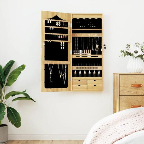 vidaXL Sieradenkast met spiegel wandgemonteerd 37,5x10x90 cm, Huis en Inrichting, Woonaccessoires | Spiegels, Nieuw, Verzenden