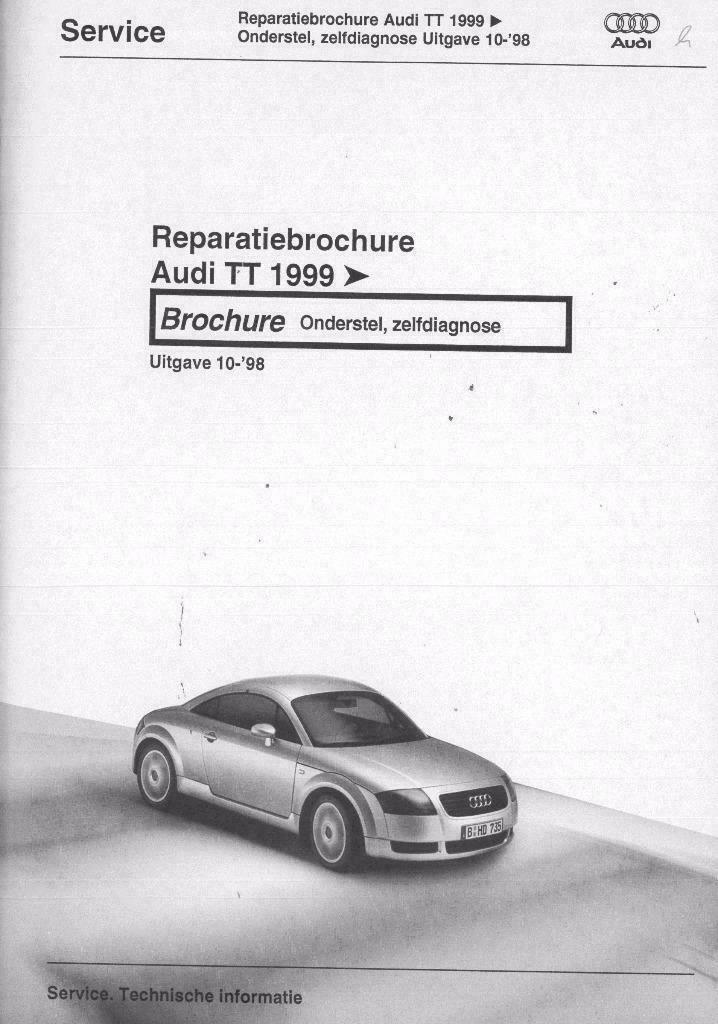 1999 Audi TT reparatiebrochure Onderstel zelfdiagnose, Auto diversen, Handleidingen en Instructieboekjes, Verzenden